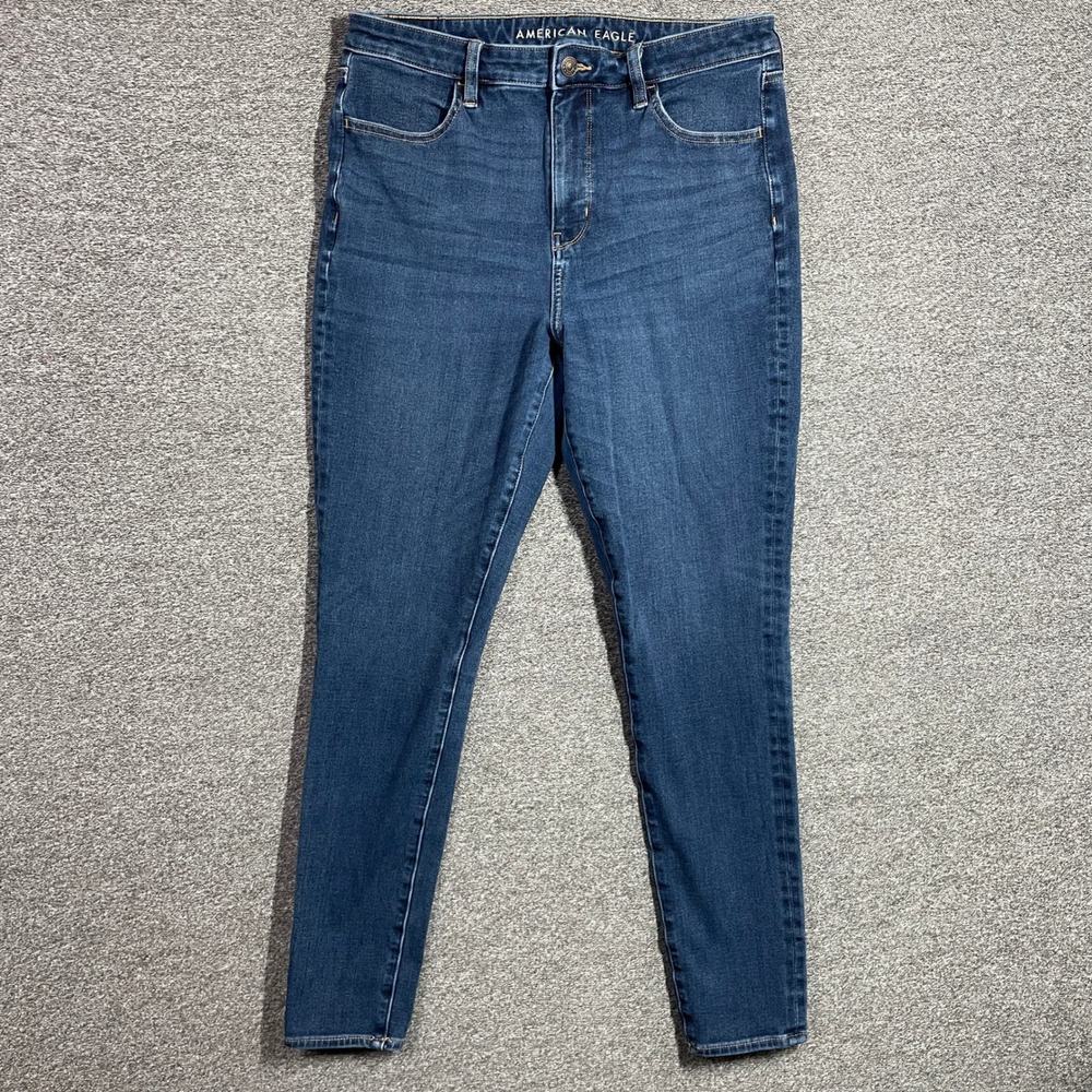 American Eagle The Dream Jean Super Hi-Rise Jegging Dark Wash Size 14 Long